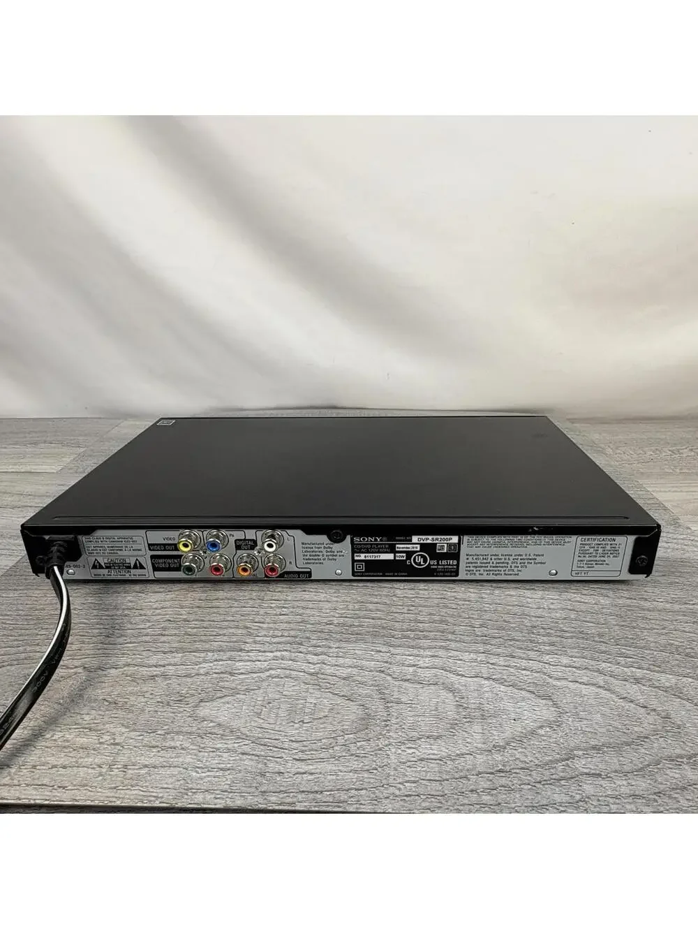 Sony DVP-SR200P CD/DVD Player No Remote W/ RCA CABLE- Fully Tested